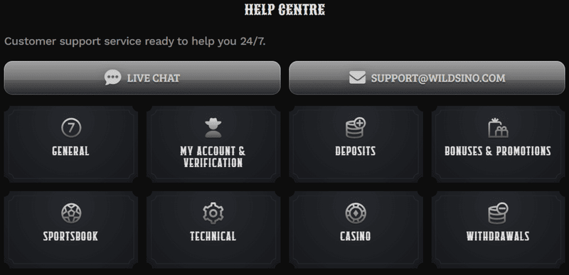 

Kundendienst im Wildsino Casino – 24/7 Live-Chat und E-Mail-Support für deutsche Spieler 2025